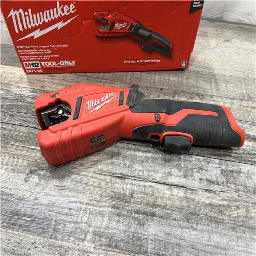 AS-IS MILWAUKEE M12 12V Lithium-Ion Cordless Copper Tubing Cutter (Tool-Only)