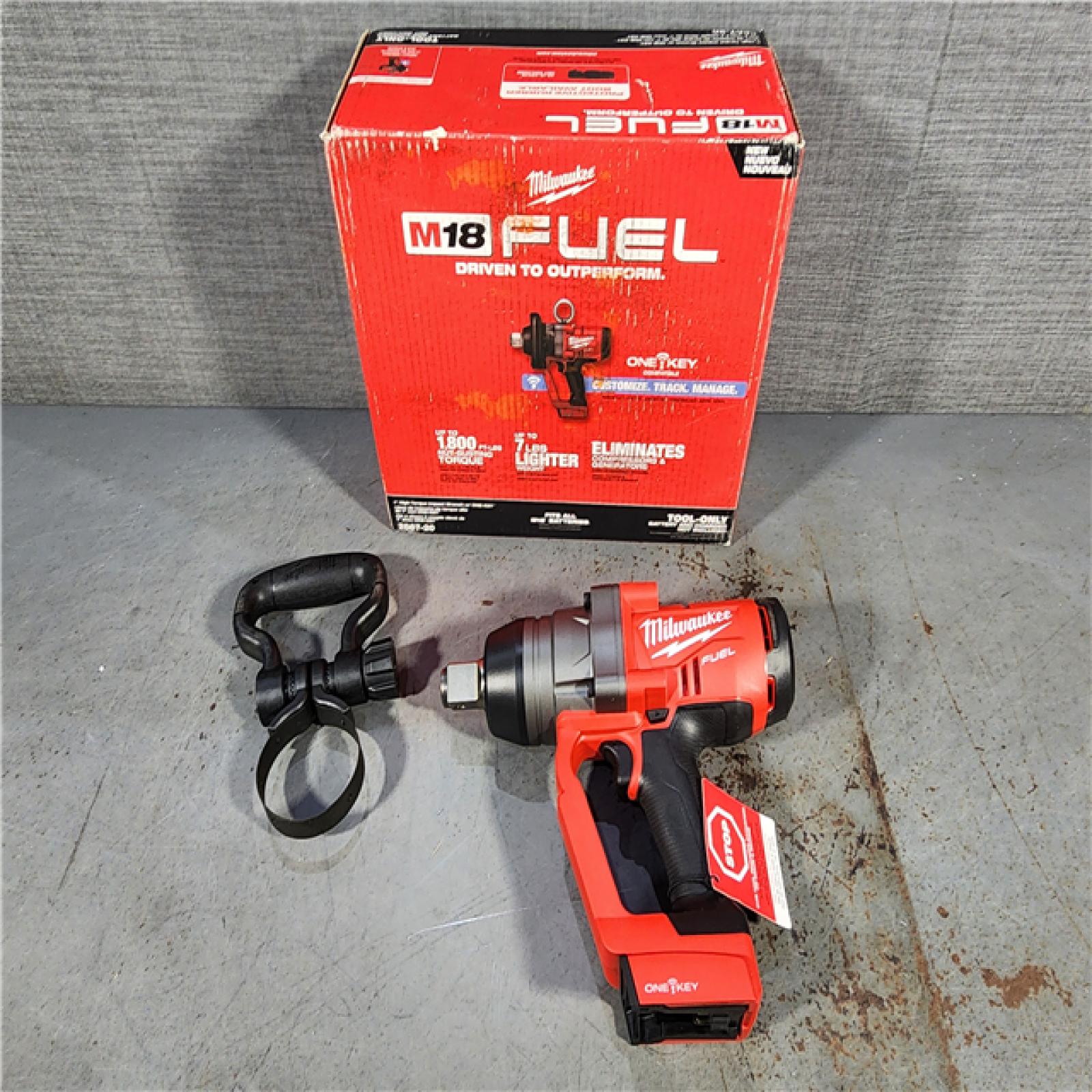 HOUSTON LOCATION - AS-IS (APPEARS LIKE NEW) Milwaukee 2867-20 18V M18 FUEL Lithium-Ion Brushless Cordless 1 High Torque Impact Wrench W/ ONE-KEY (Tool Only)