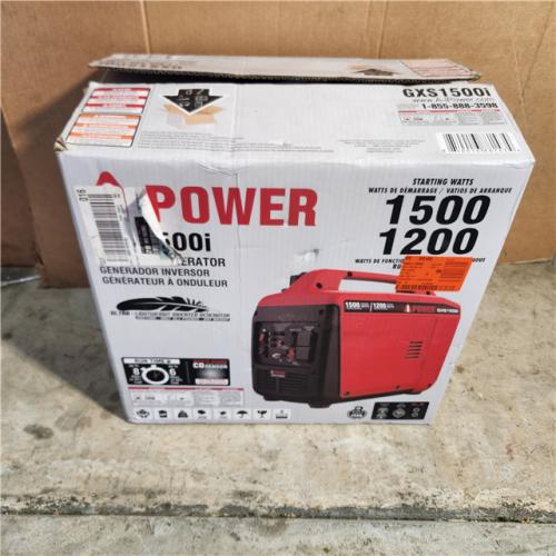 Houston location AS-IS A-IPOWER 1500-Watt Recoil Start Gasoline Powered Ultra-Light Inverter Generator with 60cc OHV Engine and CO Sensor Shutdown