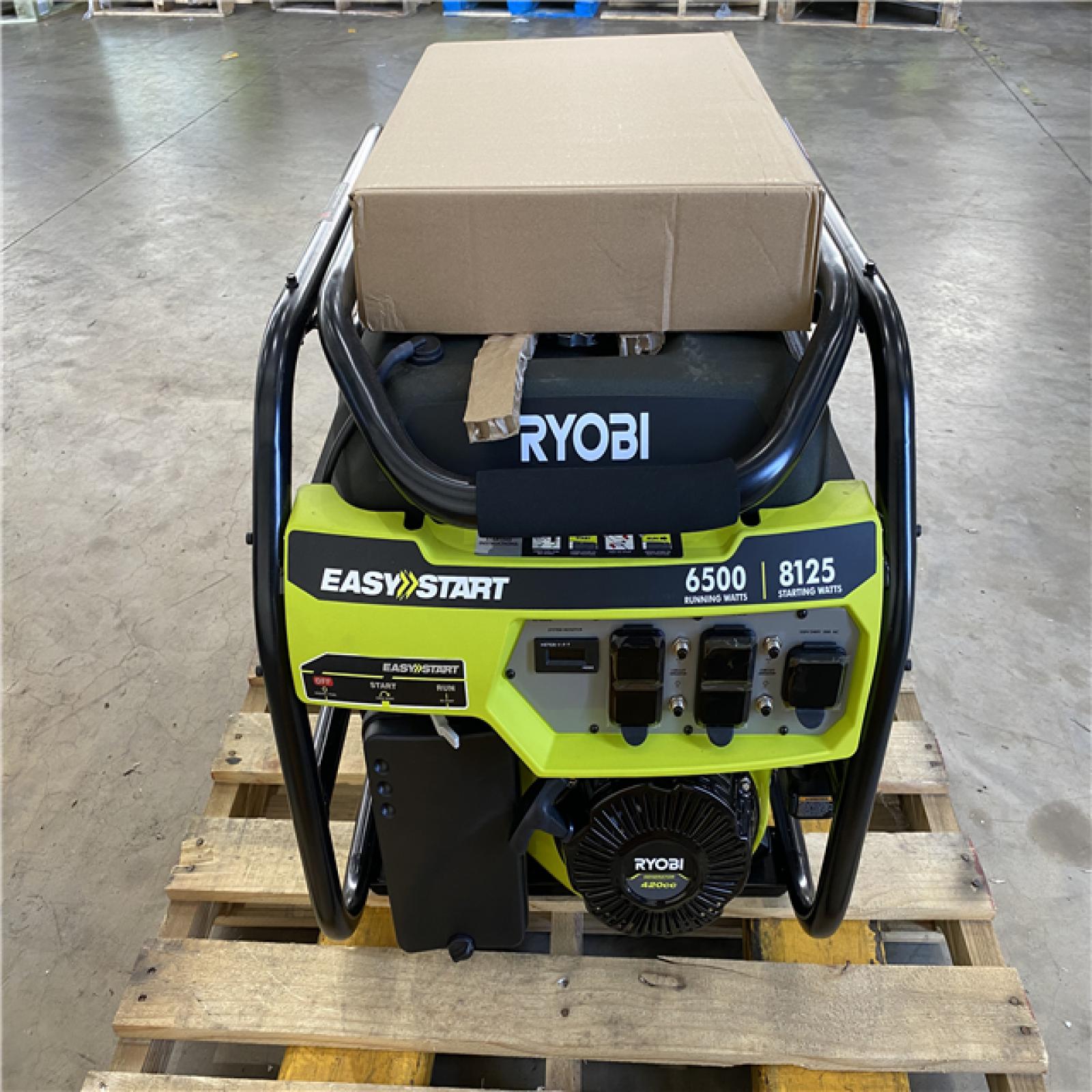 Houston Location - AS-IS Ryobi EasyStart Generator 6,500 Running Watts 8,125 Starting Watts