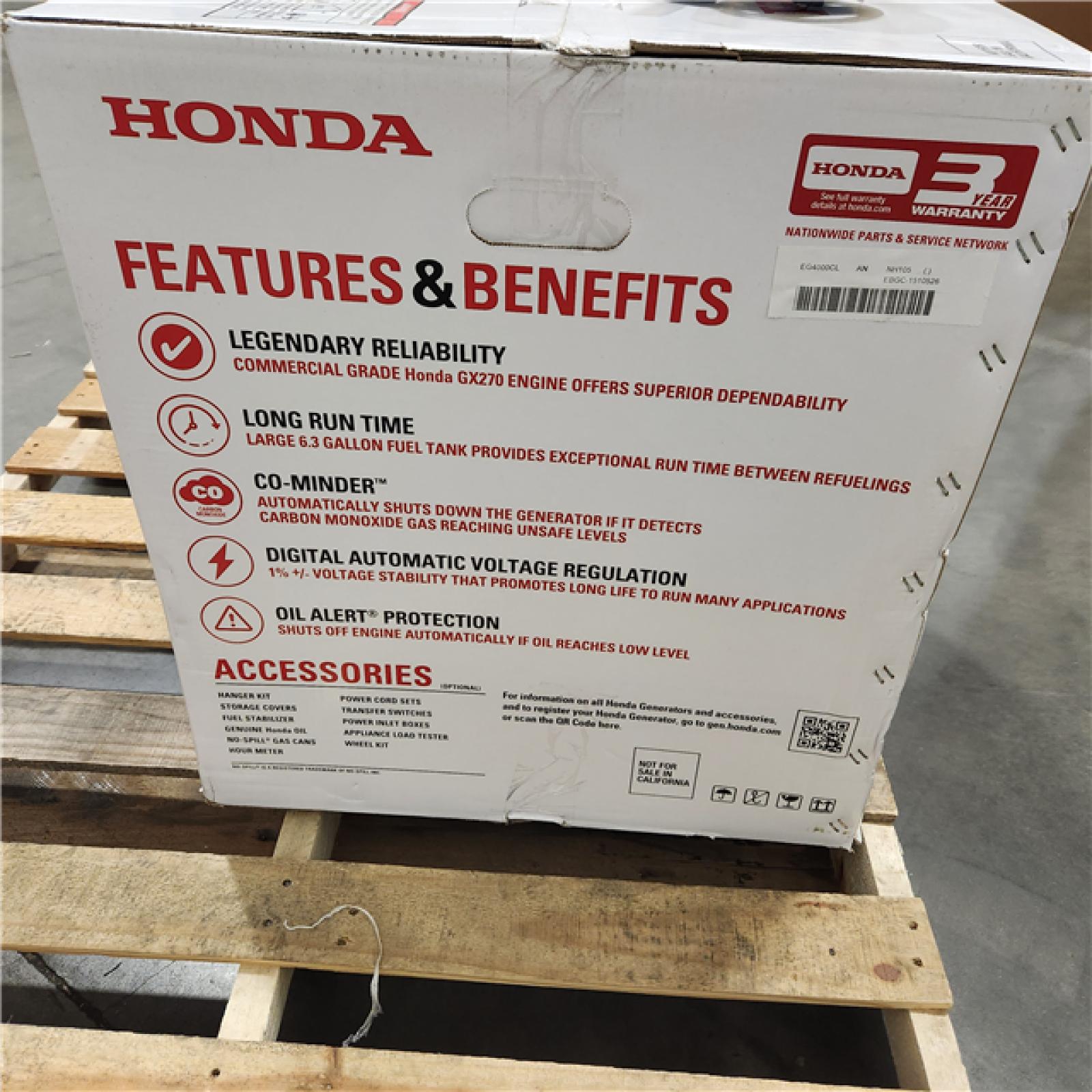 Dallas Location -NEW- Honda EG4000 Generator