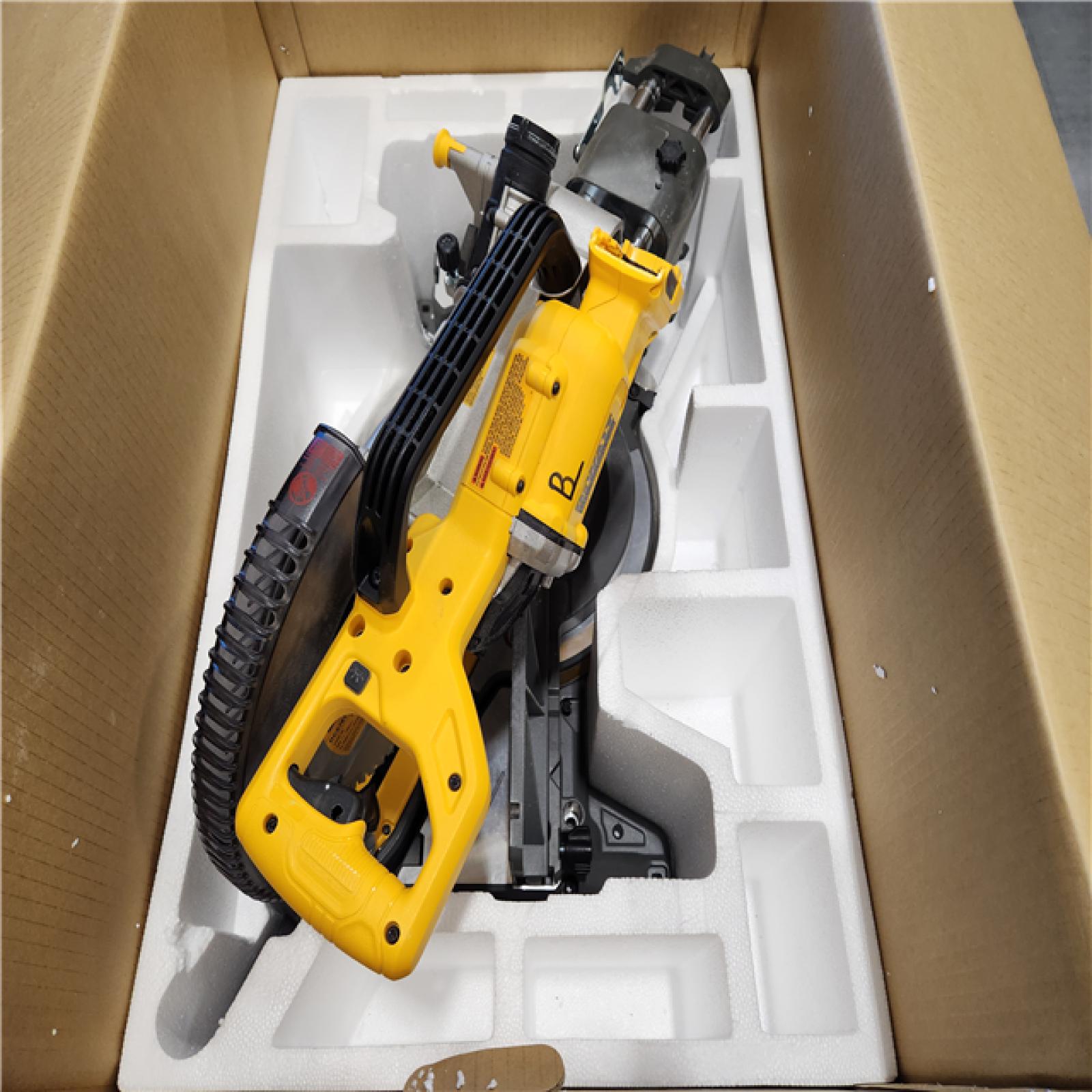 AS-IS DEWALT 60V Lithium-Ion Brushless Cordless 12 in. Sliding Miter Saw (Tool Only)