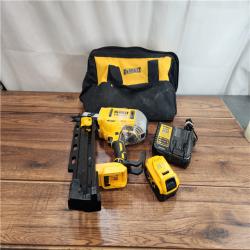 AS-IS DEWALT 20V MAX Cordless 21-Degree 3-1/4 Plastic Collated Framing Nailer Kit