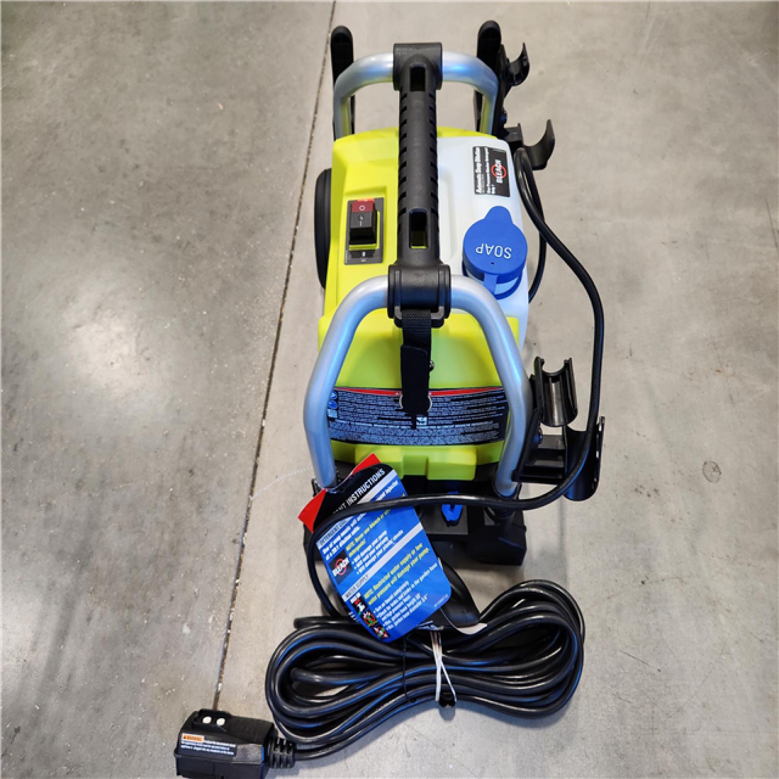 AS-IS RYOBI 1900 PSI 1.2 GPM Cold Water Wheeled Corded Electric Pressure Washer