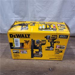 AS-IS DEWALT 20V MAX Cordless Brushless Hammer Drill/Driver 2 Tool Combo Kit with FLEXVOLT ADVANTAGE