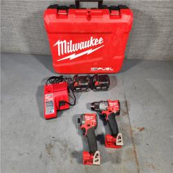 HOUSTON LOCATION - AS-IS Milwaukee M18 FUEL 18V Lithium-Ion Brushless Cordless Hammer Drill and Impact Driver Combo Kit (2-Tool) with 2 Batteries