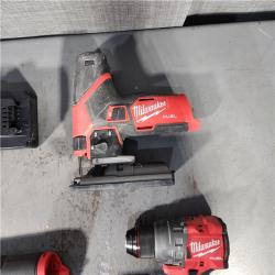 HOUSTON LOCATION - AS-IS MILWAUKEE 4 TOOL COMBO KIT W/ (2) BATTERY & CHARGER