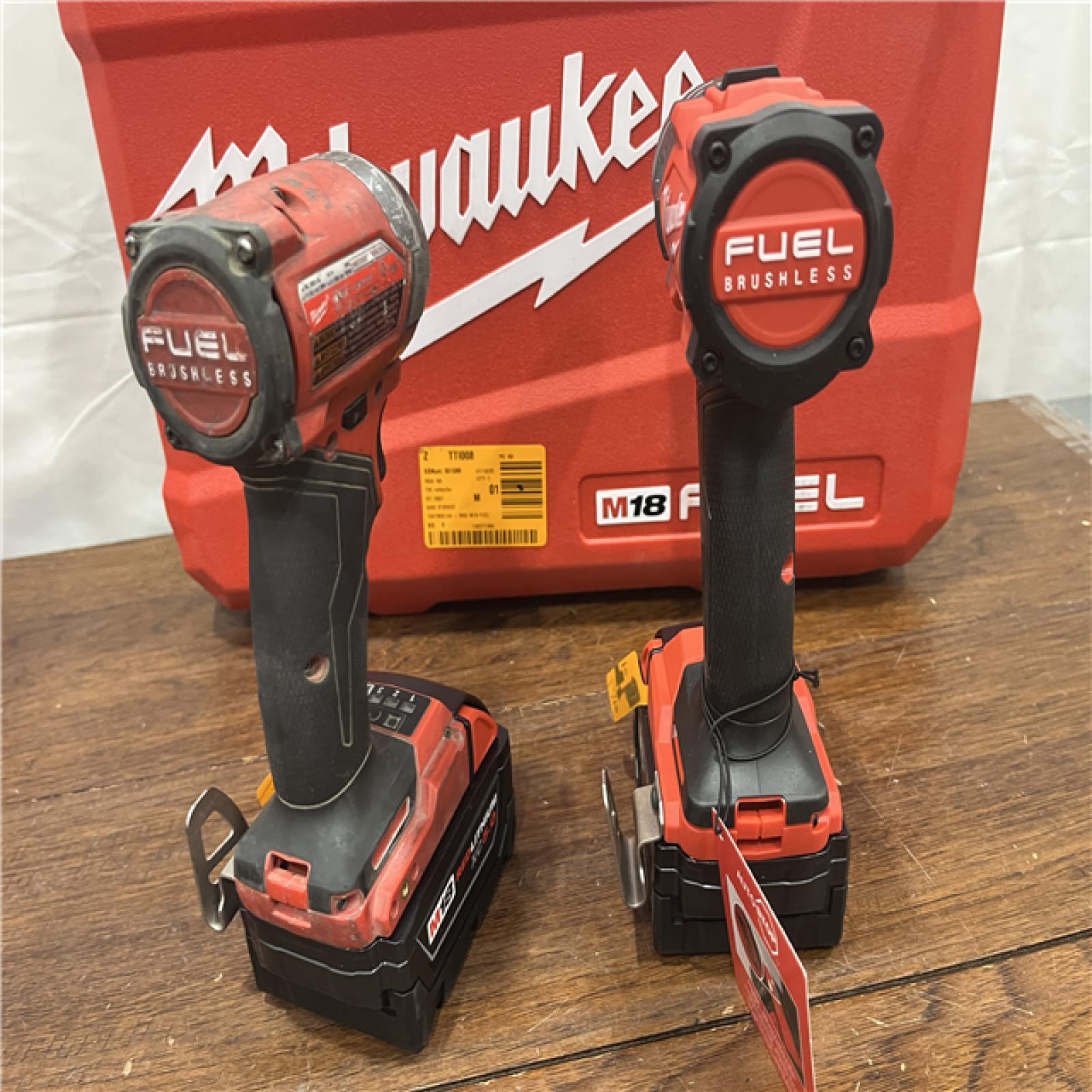 AS-IS Milwaukee M18 FUEL 18V Lithium-Ion Brushless Cordless Hammer Drill and Impact Driver Combo Kit (2-Tool) with 2 Batteries