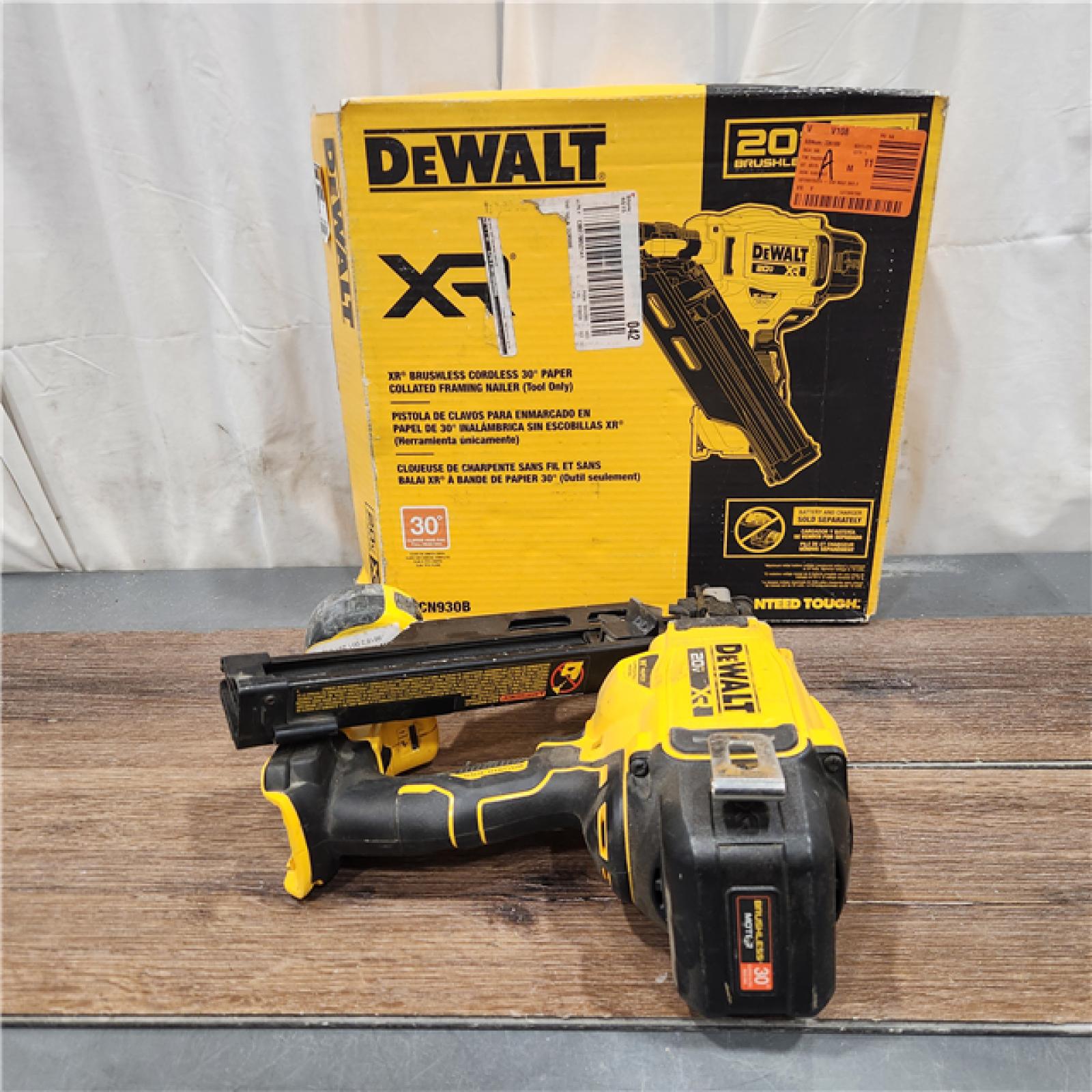 AS IS DEWALT 20-Volt 30Â° Cordless Framing Nailer (Tool-Only)