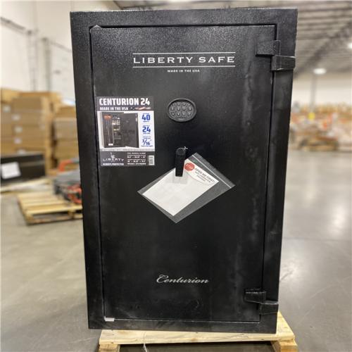 DALL AS LOCATION - LIBERTY SAFE Centurion 24-Gun 40-min fire rating EMP E-Lock, 59.25 in H x 28.25 in W x 20 in. L, Black Gun Safe