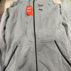 AS-IS Milwaukee M12 12-Volt Cordless Gray Heated Jacket Hoodie Kit (X-Large)