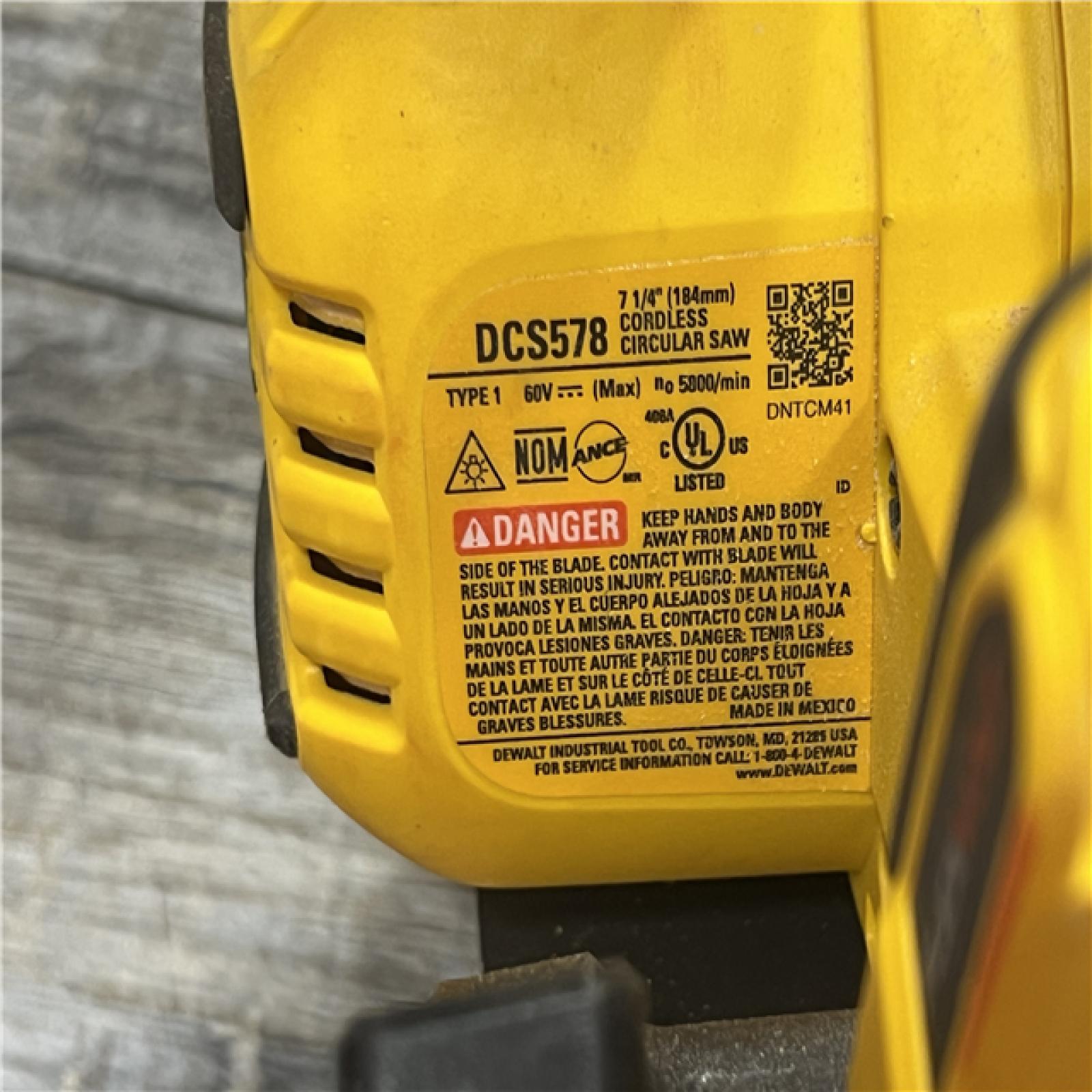 AS-IS DeWALT Flexvolt Max 7-1/4  60V Brushless Circular Saw DCS578B (Bare Tool)