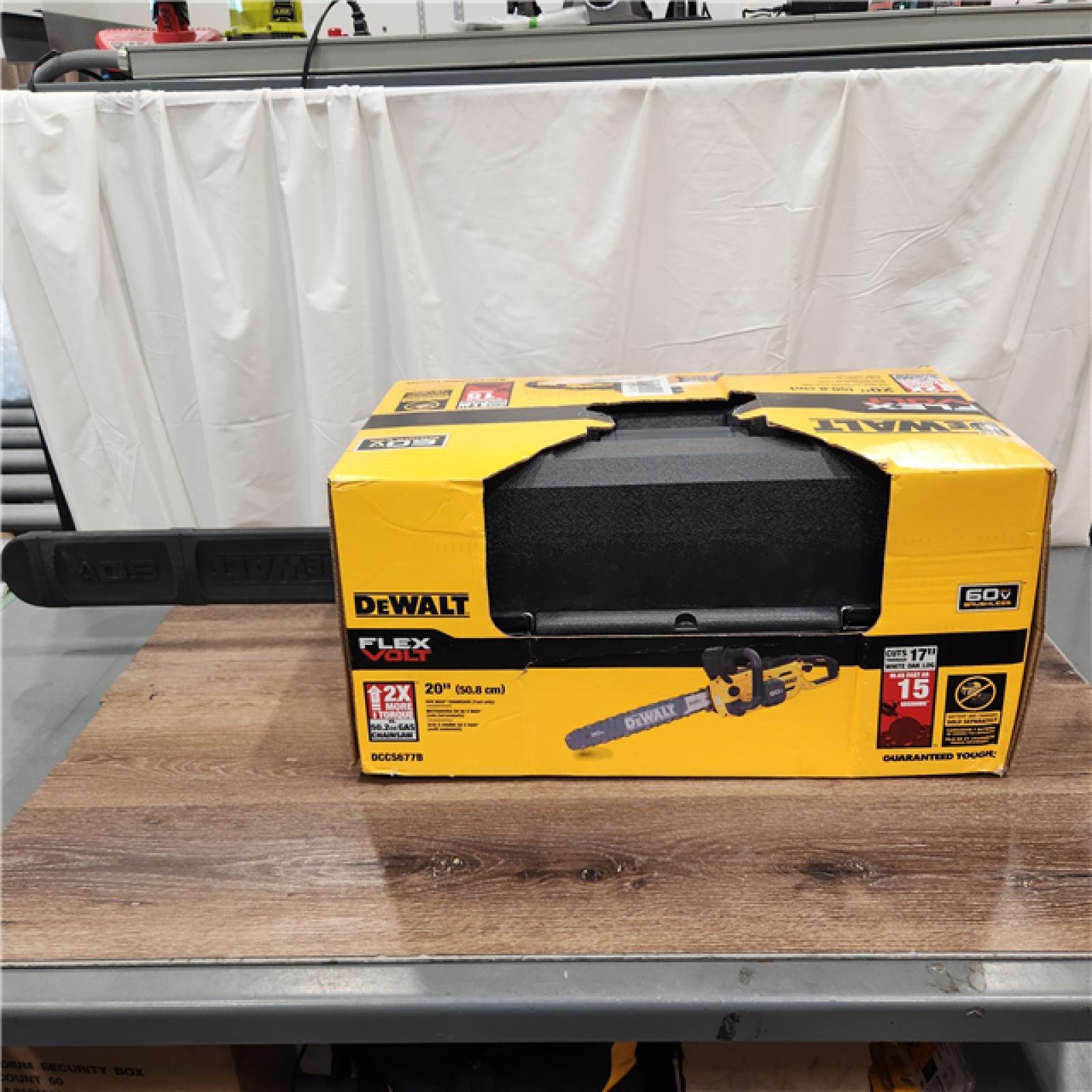AS-IS DeWalt DCCS677B 60V MAX Brushless 20 in. Chainsaw, Tool Only