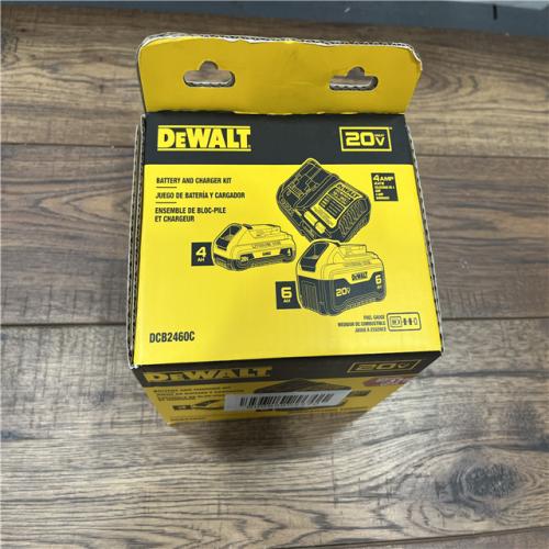 AS-IS DEWALT 20V MAX Lithium-Ion 6.0Ah and 4.0Ah Battery and Charger Starter Kit