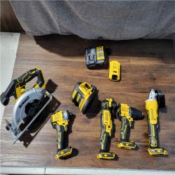 CALIFORNIA AS-IS DEWALT BRUSHLESS 6-TOOL COMBO KIT WITH TOUGHSYSTEM 2.0 (1BATTERY AND CHARGER INCLUDED)