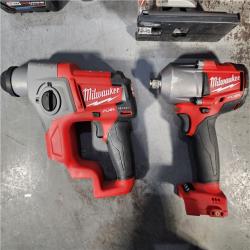 HOUSTON LOCATION - AS-IS MILWAUKEE 4 TOOL COMBO KIT W/ (2) BATTERY & CHARGER