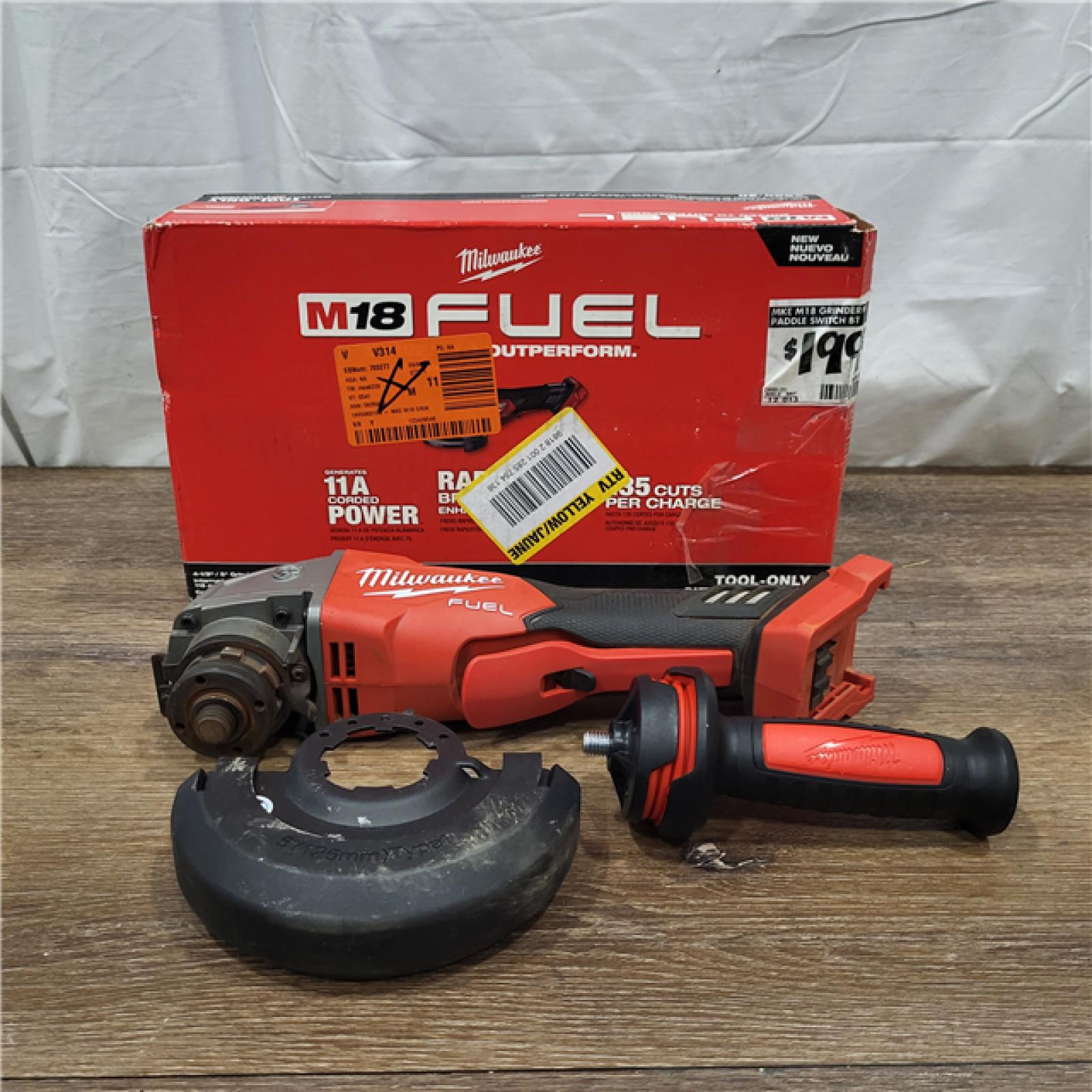 AS-IS Milwaukee 2880-20 M18 FUEL 18-Volt Lithium-Ion Brushless Cordless 4-1/2 in./5 in. Grinder W/Paddle Switch (Tool-Only)