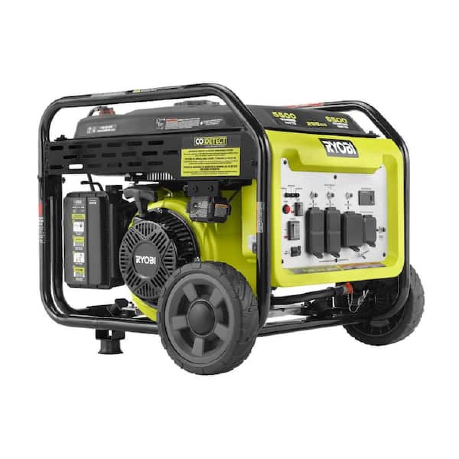 Houston Location - AS-IS Ryobi 6,500-Watt Gasoline Powered Portable Generator