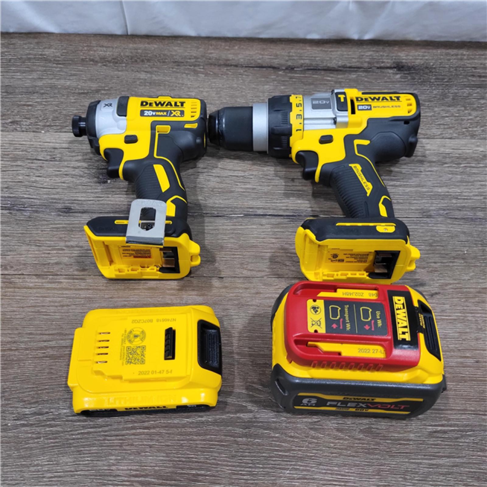 GOOD 20V MAX Cordless Brushless Hammer Drill/Driver 2 Tool Combo Kit with FLEXVOLT ADVANTAGE