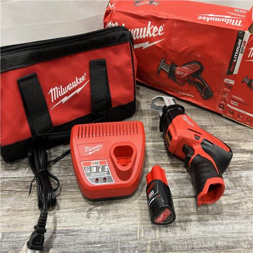 AS-IS Milwaukee 2420-21 - M12 Fuel Hackzall 1/2  12V 1.5Ah Cordless Straight Handle Reciprocating Saw Kit