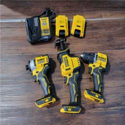 CALIFORNIA AS-IS DEWALT TOOL COMBO KIT (2 BATTERIES, CHARGER, AND BAG INCLUDED)