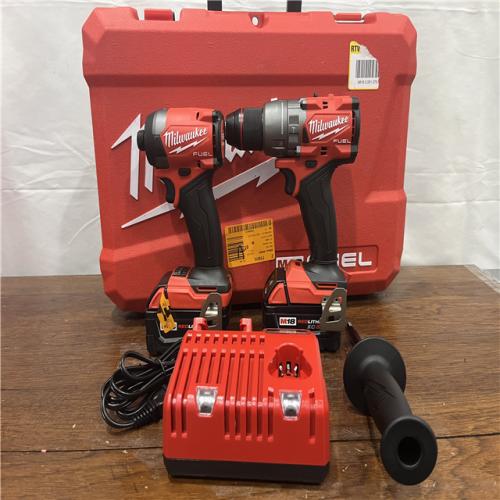 AS-IS Milwaukee M18 FUEL 18V Lithium-Ion Brushless Cordless Hammer Drill and Impact Driver Combo Kit (2-Tool) with 2 Batteries