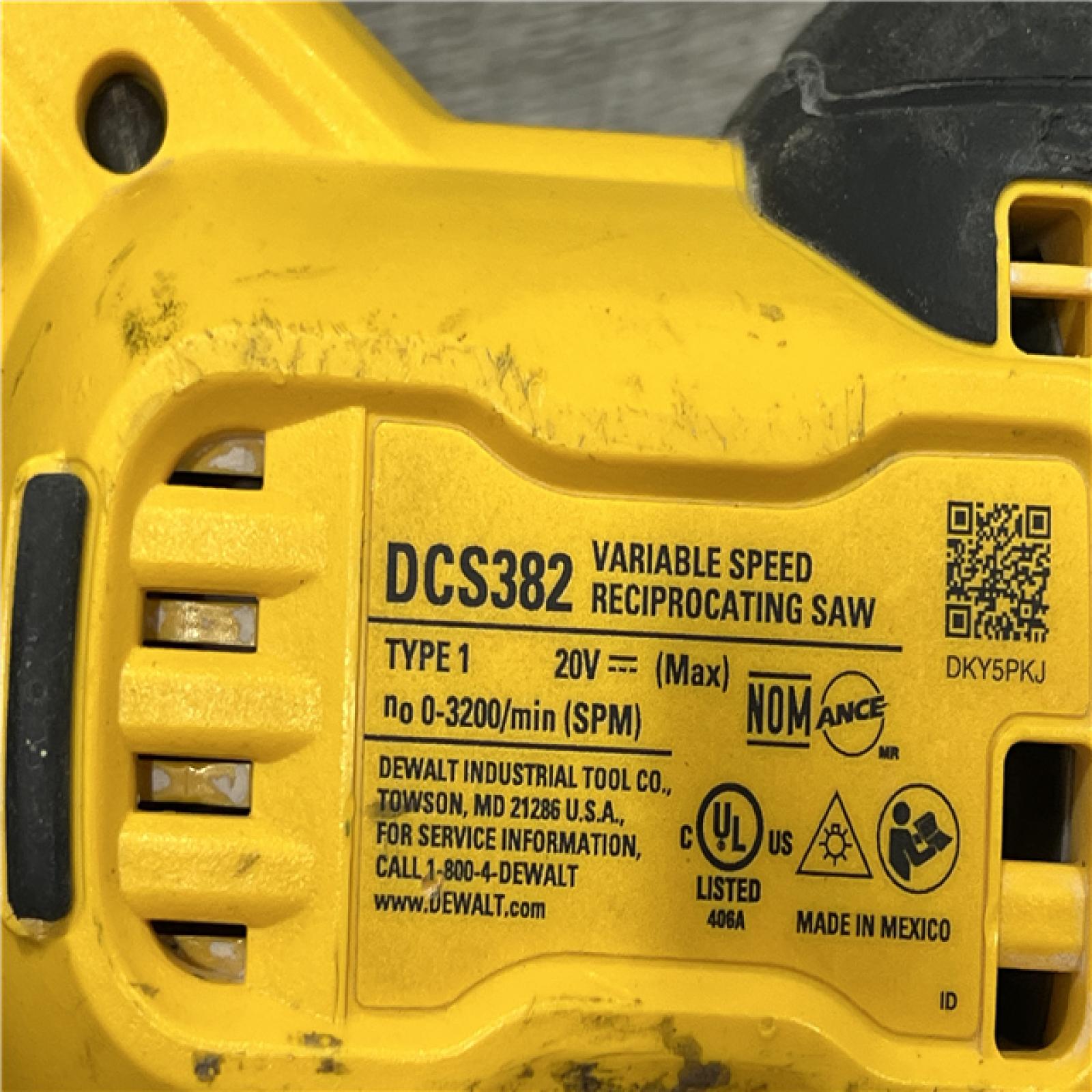 AS-IS DEWALT 20V MAX XR Cordless Brushless Reciprocating Saw (Tool Only)