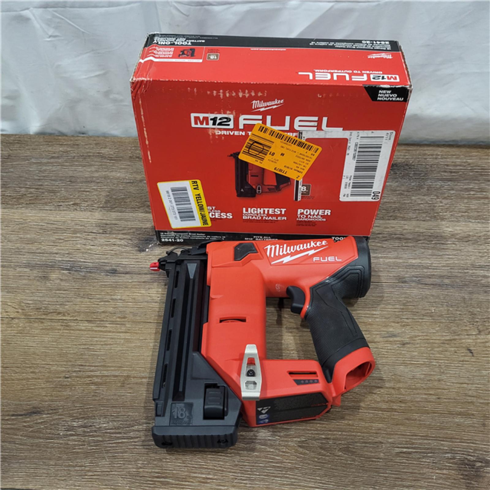 AS-IS M12 FUEL 12-Volt Lithium-Ion Brushless Cordless 18-Guage Compact Brad Nailer (Tool Only)