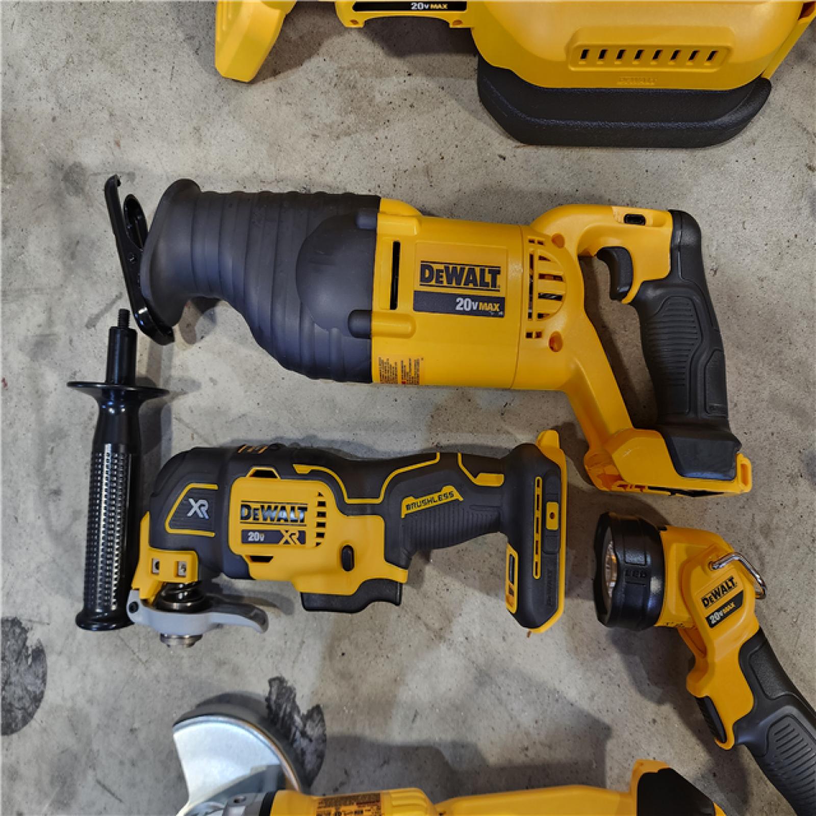 HOUSTON LOCATION - AS-IS (APPEARS LIKE NEW) DEWALT 20-Volt Max Lithium-Ion 10-Tool Cordless Combo Kit with Two 2.0 Ah Batteries, Charger and 2 Bags