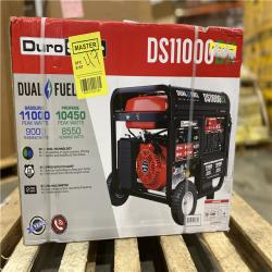 DALLAS LOCATION - Durostar 11,000-Watt/9,000-Watt 457 cc Electric Start Dual Fuel Gas Propane Portable Home Power Back Up Generator with CO Alert