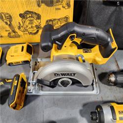 HOUSTON LOCATION - AS-IS (APPEARS LIKE NEW) DEWALT  20V MAX Lithium-Ion Brushless Cordless 5-Tool Combo Kit 4.0