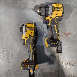 HOUSTON LOCATION - AS-IS DEWALT 20V MAX XR Cordless Drill/Driver, ATOMIC Impact Driver 2 Tool Combo Kit, (2) 2.0Ah Batteries, Charger, and Bag