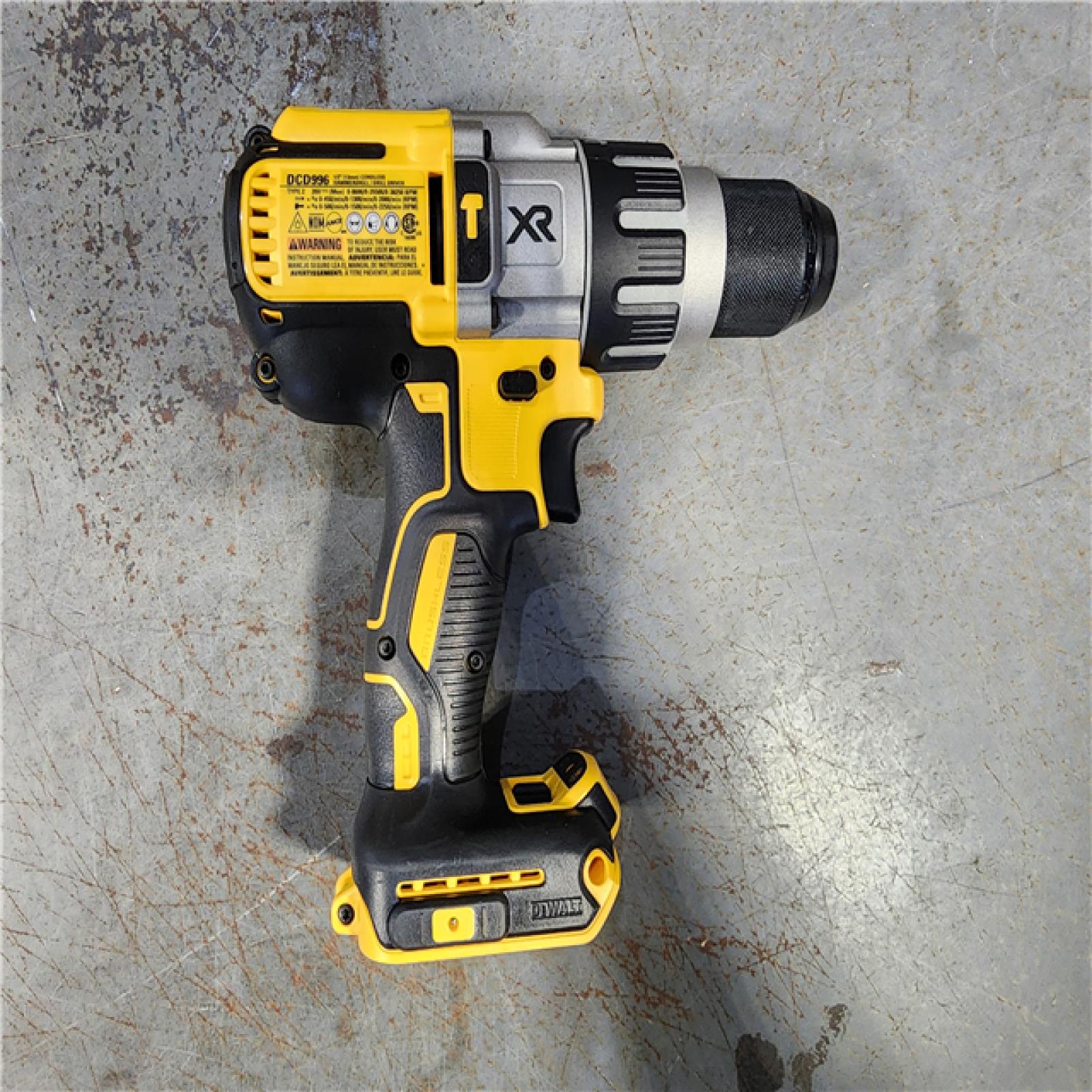 HOUSTON LOCATION - AS-IS (APPEARS LIKE NEW) Dewalt 20-Volt MAX XR Lithium-Ion Cordless Premium Brushless Hammer Drill with (2) Batteries 5.0Ah, Charger and Hard Case