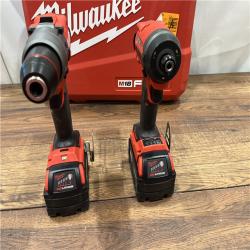 AS-IS Milwaukee M18 FUEL 18V Lithium-Ion Brushless Cordless Hammer Drill and Impact Driver Combo Kit (2-Tool) with 2 Batteries