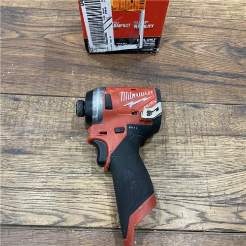 AS IS Milwaukee M12 FUEL 12 V 1/4 in. Cordless Brushless Impact Driver (Tool KIT battery & charge)