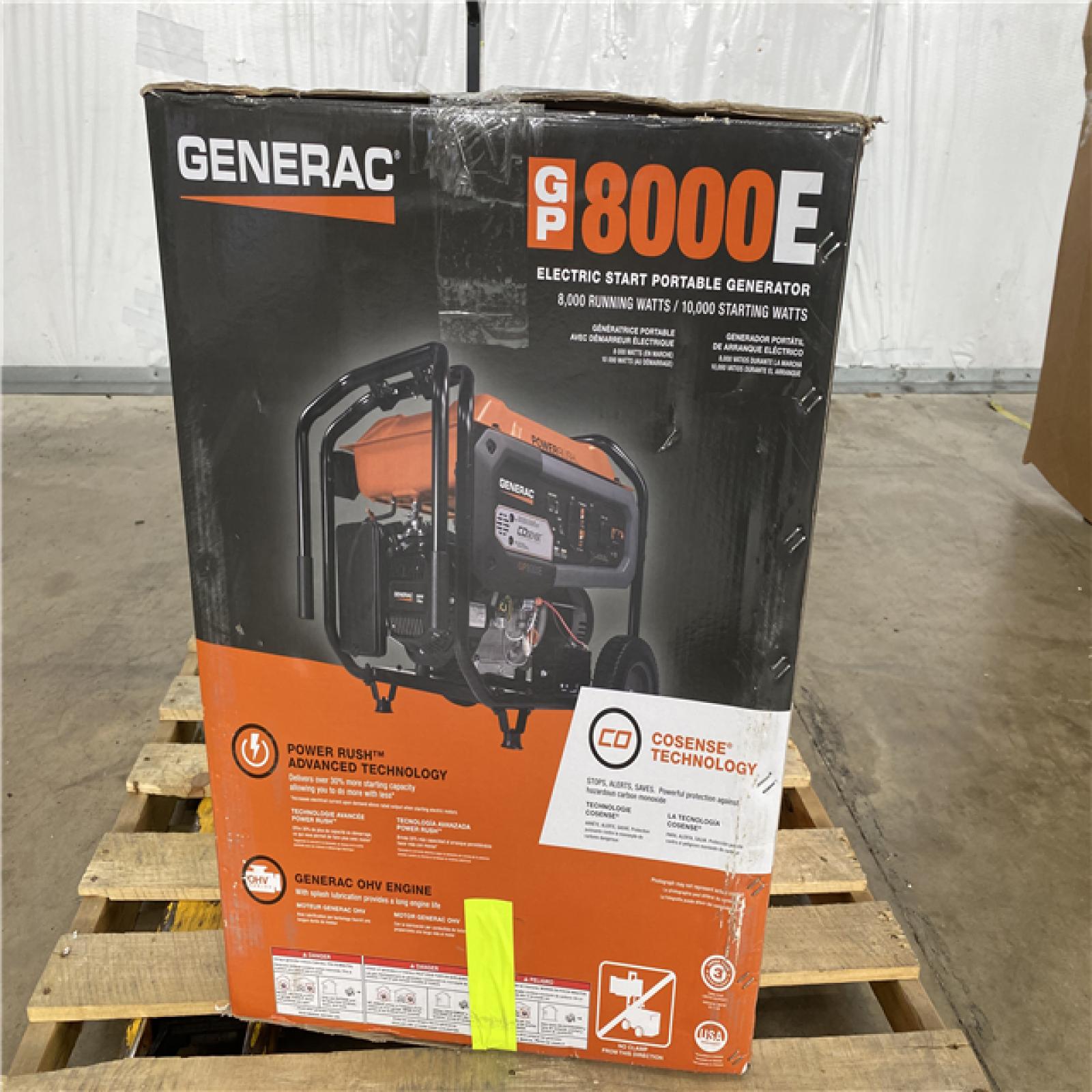 Houston Location AS IS - Generac 8000 Watts Generator