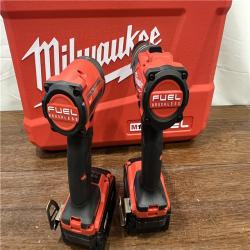 AS-ISMilwaukee M18 FUEL 18V Lithium-Ion Brushless Cordless Hammer Drill and Impact Driver Combo Kit (2-Tool) with 2 Batteries