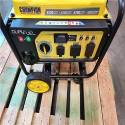 California AS-IS Champion Power Equipment 4250-Watt Recoil Start Duel Fuel Generator