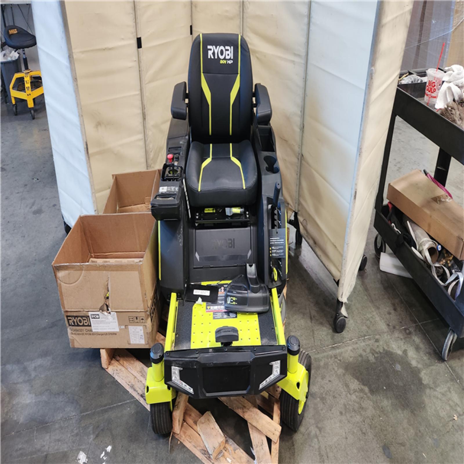 California AS-IS Ryobi 80V HP Brushless Battery Cordless Electric 30 in. Multi-Blade Mower with Battery and Charger