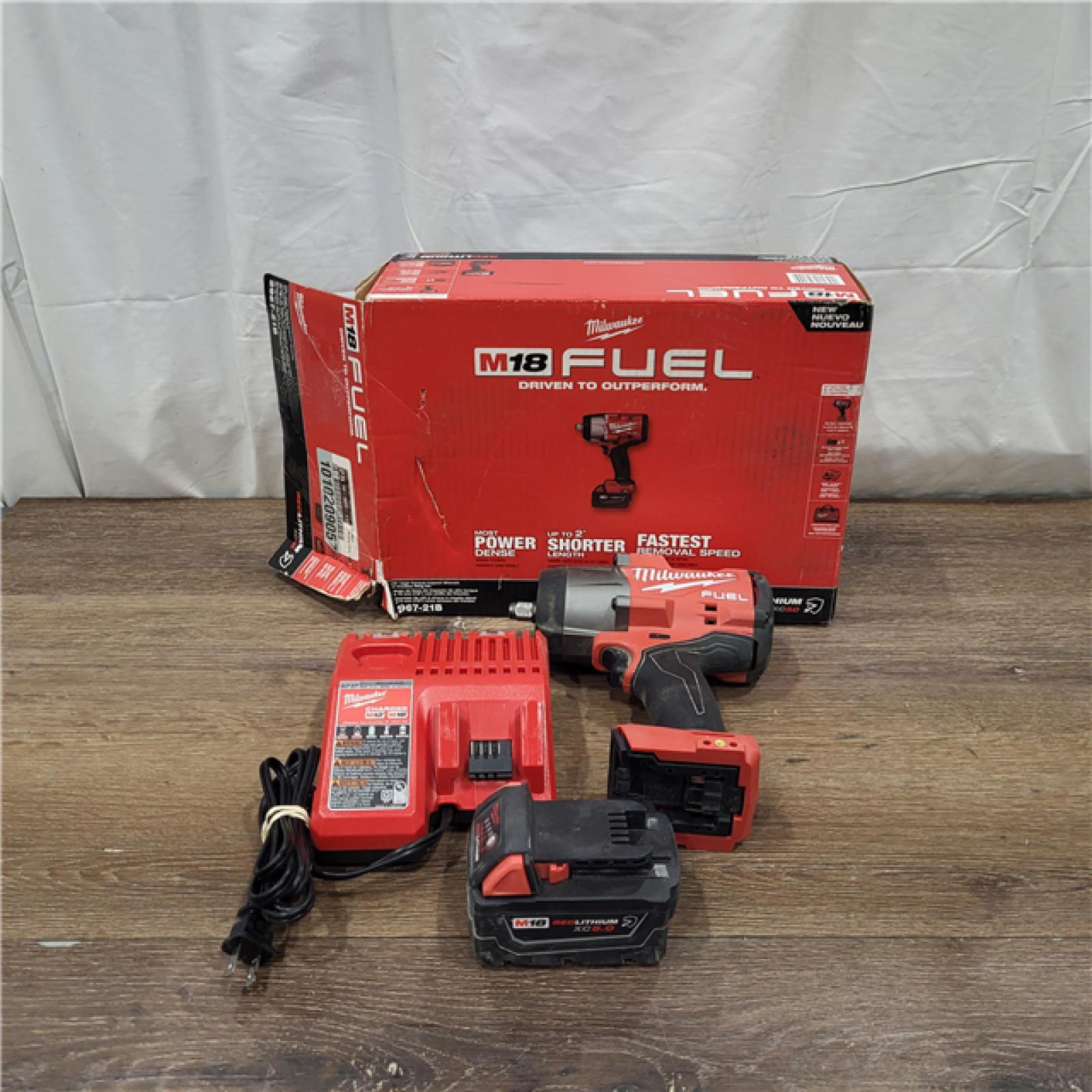 AS-IS Milwaukee 2967-21B M18 FUEL 1/2 High Torque Impact Wrench W/ Friction Ring 5.0Ah Kit