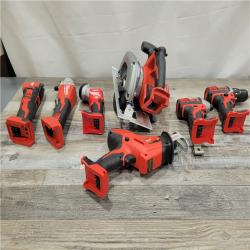AS-IS Milwaukee M18 18-Volt Lithium-Ion Brushed Cordless (7-Tool) Combo Kit