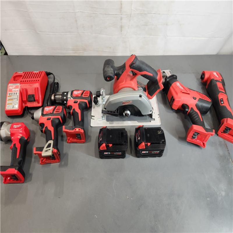 Milwaukee 2691-26 18V M18 Lithium-Ion Cordless 6-Tool Combo Kit 3.0 Ah