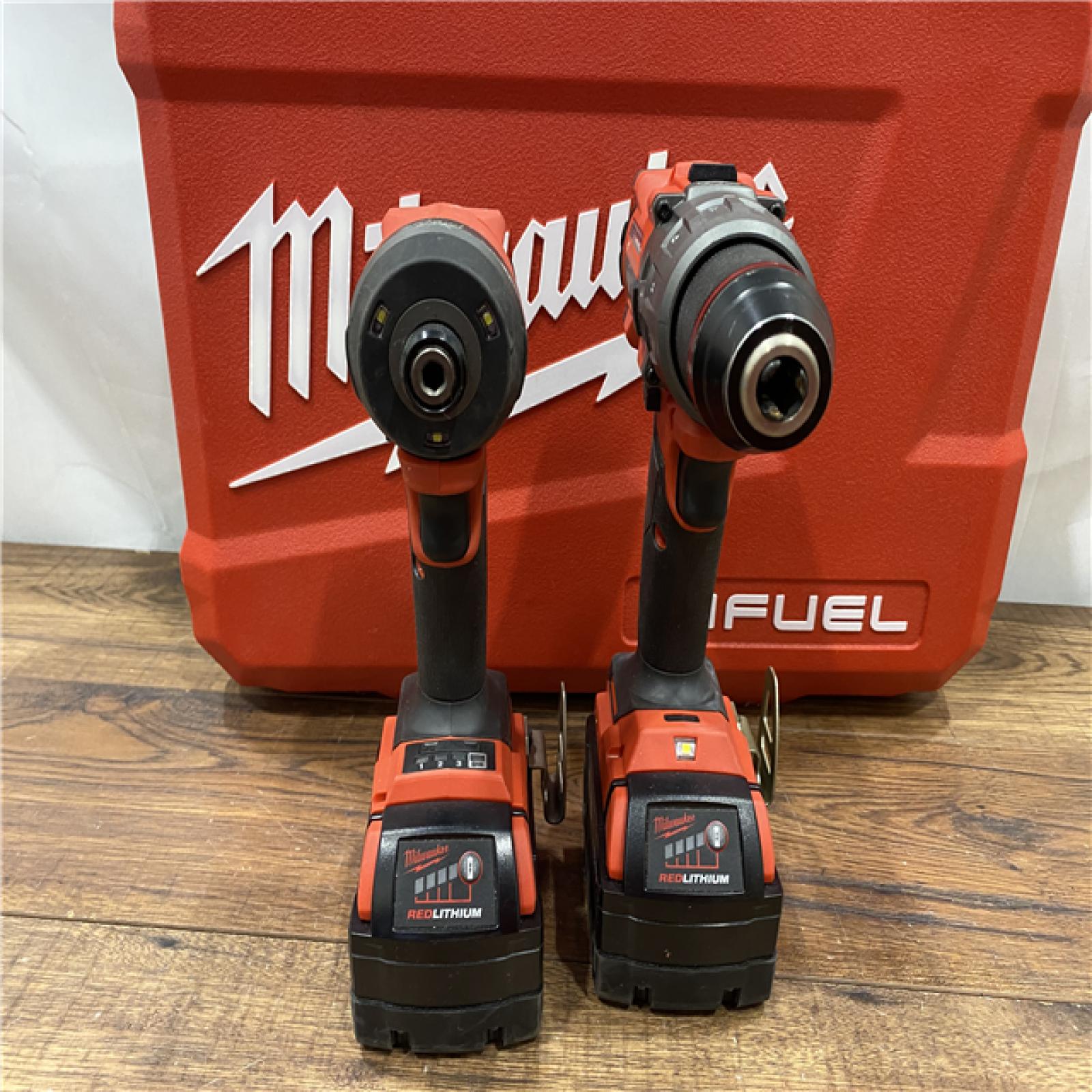 AS IS Milwaukee M18 FUEL 18V Lithium-Ion Brushless Cordless Hammer Drill and Impact Driver Combo Kit (2-Tool) with 2 Batteries