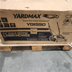 DALLAS LOCATION - AS-IS YARDMAX 21 in. 170cc 3-in-1 Gas Walk Behind Push Lawn Mower with High Rear Wheels