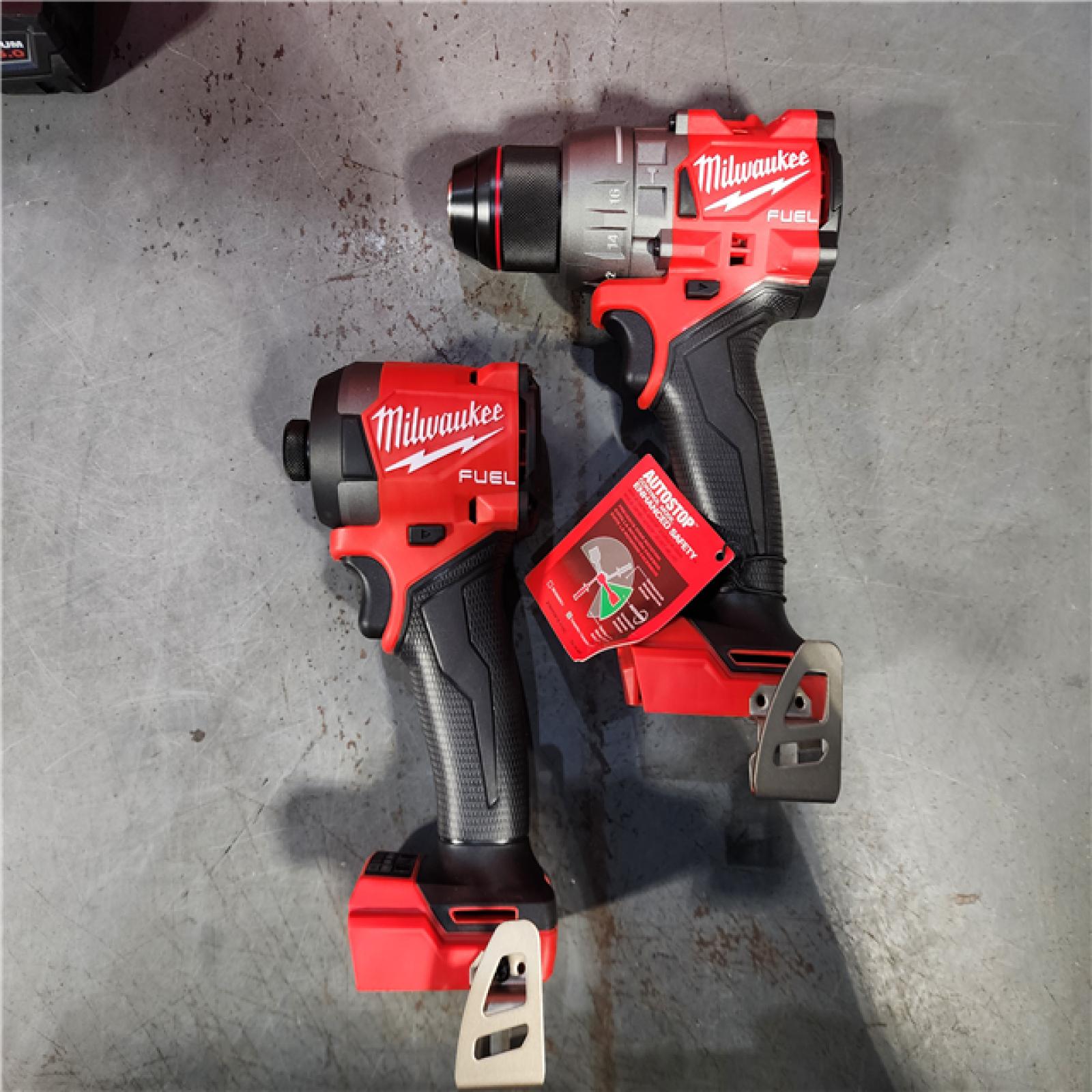 HOUSTON LOCATION - AS-IS (APPEARS LIKE NEW) Milwaukee M18 FUEL 18V Lithium-Ion Brushless Cordless Hammer Drill and Impact Driver Combo Kit (2-Tool) with 2 Batteries