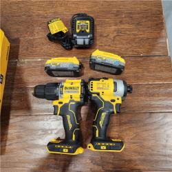 AS-IS 20V MAX Lithium-Ion Cordless 2-Tool Combo Kit with (2) POWERSTACK 1.7Ah Batteries and Charger