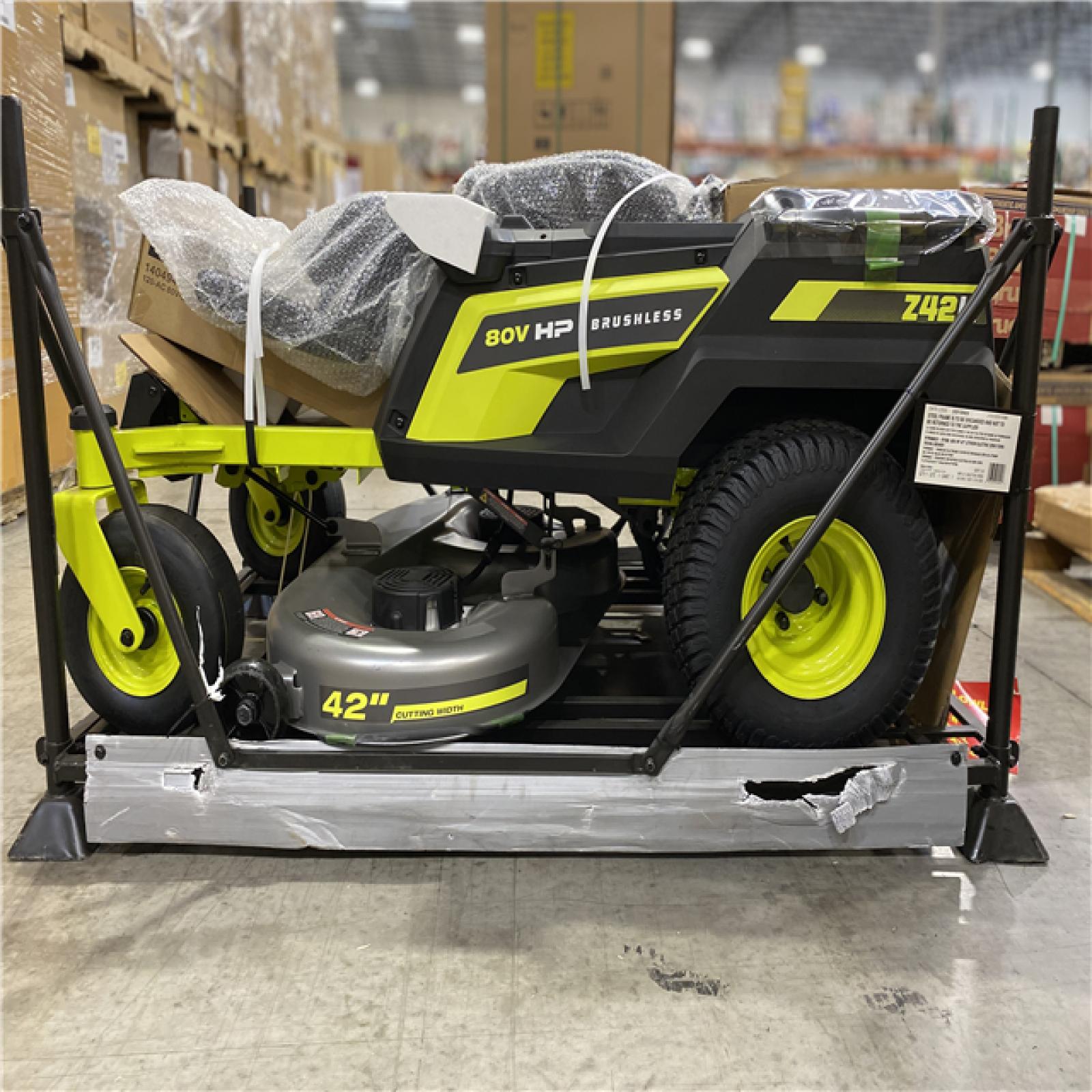 DALLAS LOCATION- RYOBI 80V HP Brushless 42 in. Battery Electric Cordless Zero Turn Riding Mower