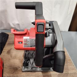 AS-IS Milwaukee 2831-21 M18 FUEL 18-Volt Lithium-Ion Brushless Cordless 6-1/2 in. Plunge Track Saw PACKOUT Kit with One 6.0 Ah Battery