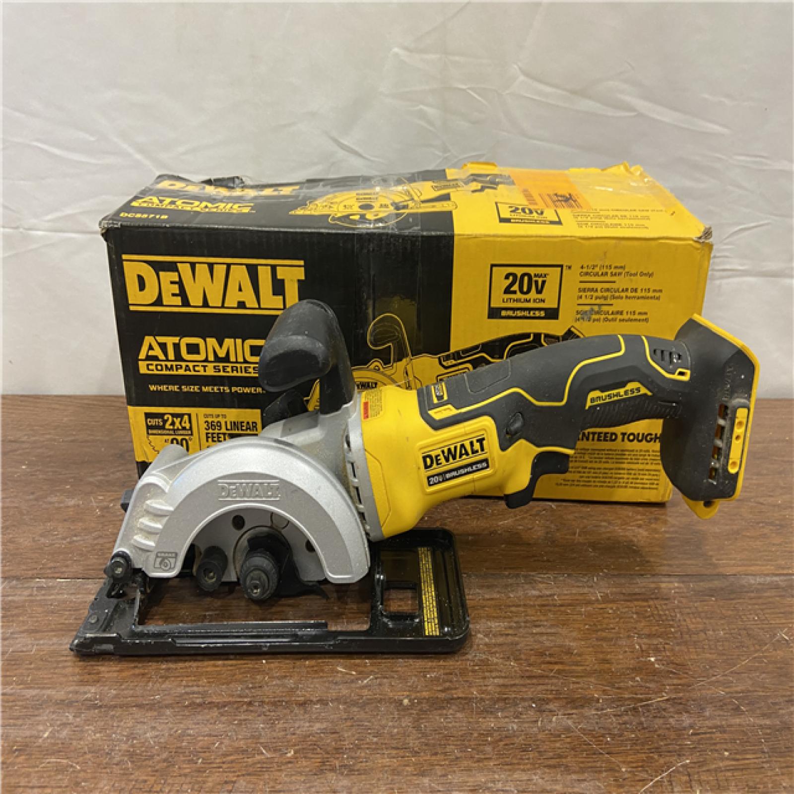 AS-IS DEWALT ATOMIC 20V MAX Cordless Brushless 4-1/2 in. Circular Saw (Tool Only)