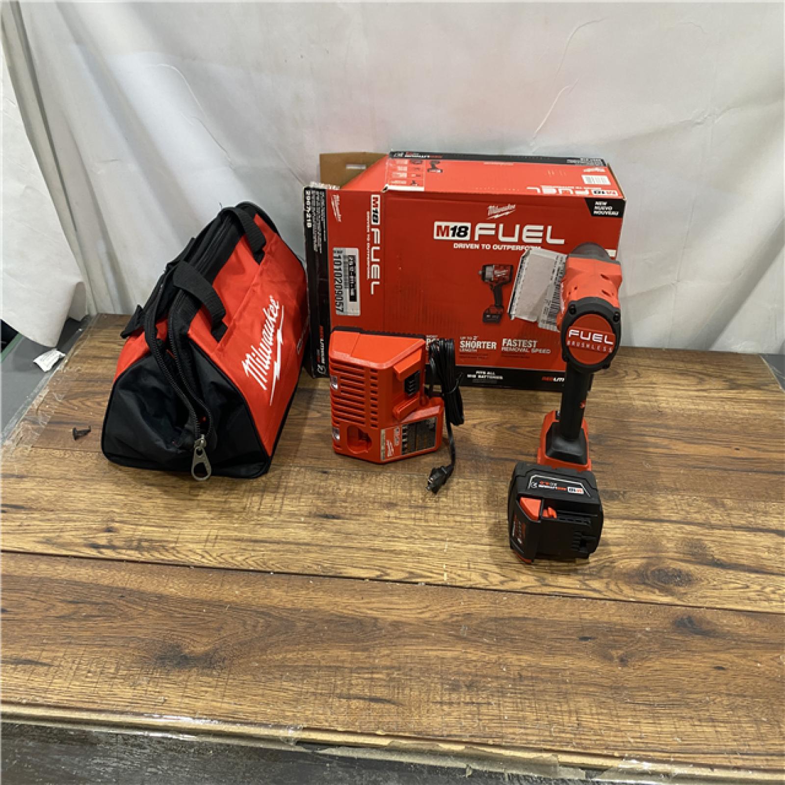 AS IS Milwaukee M18 1/2 in. Cordless Brushless High Torque Impact Wrench Kit (Battery & Charger)